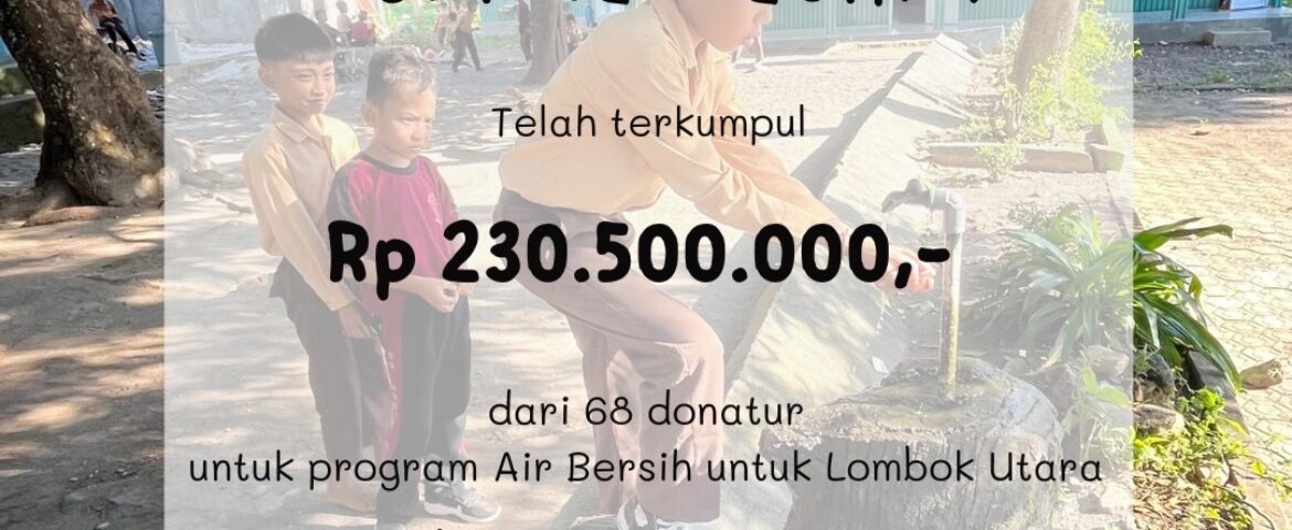 Update Donasi LaRei Clean Water Tratment System for North Lombok